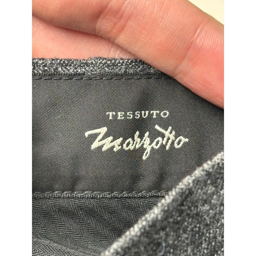 Banana Republic Mens 31x32 Slim Fit Grey Plaid 100%‎ Wool Marzotto Dress Pants